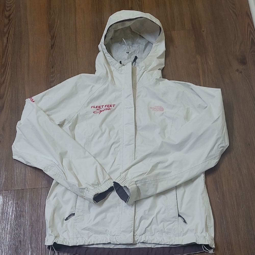 The North Face White Patterned Jacket For Rain Wo… - image 1